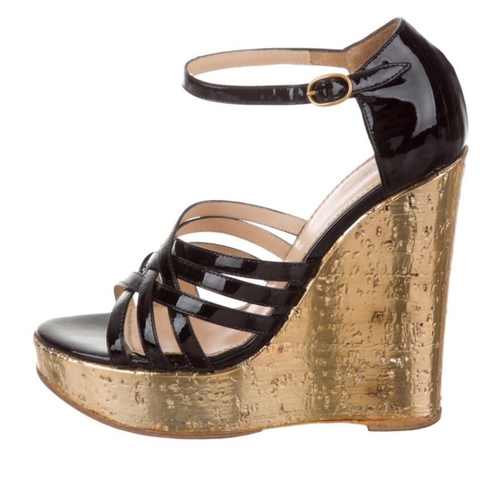 YLS black cork shoes